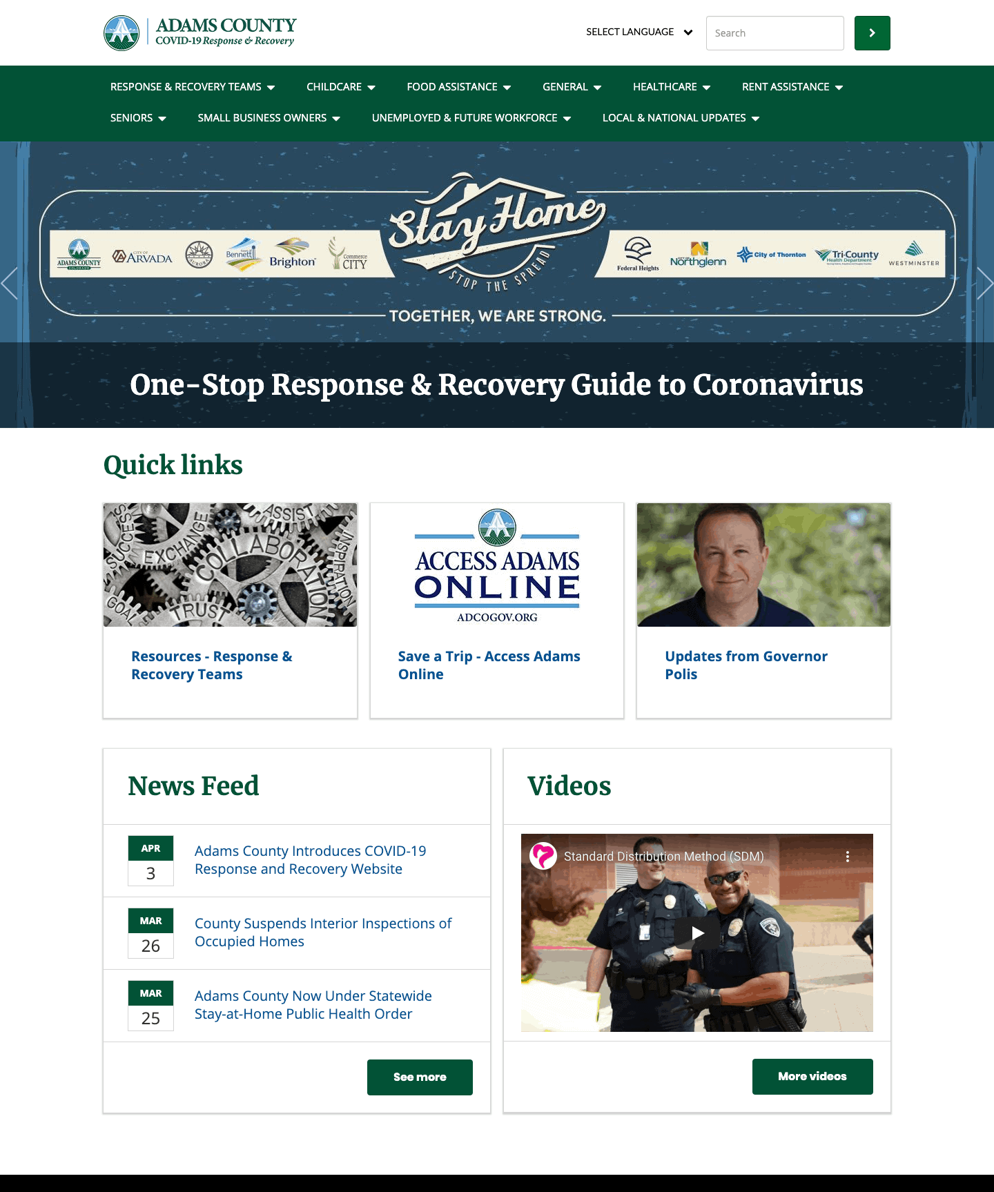 Adams County Covid-19 Resource and Recovery Website