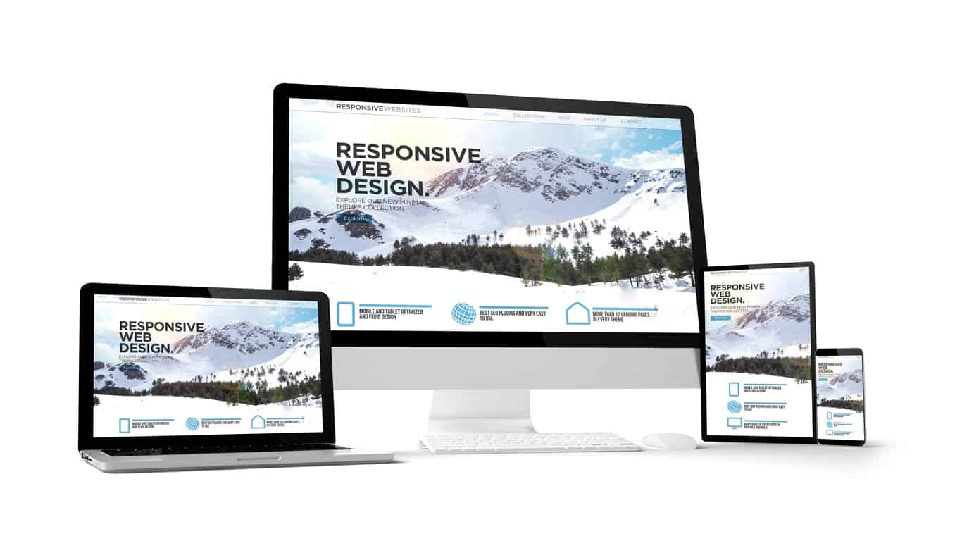 multiple screens showing responsive design