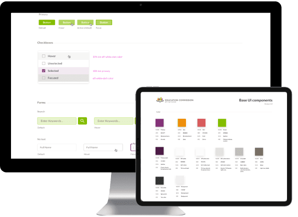 Education commission of the States base ui components